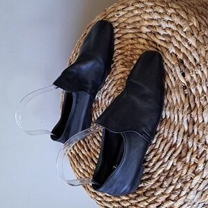 NWOT Aquatalia‎ Womens Revy Black Soft Napa Leather Slipper Loafers S-6.5